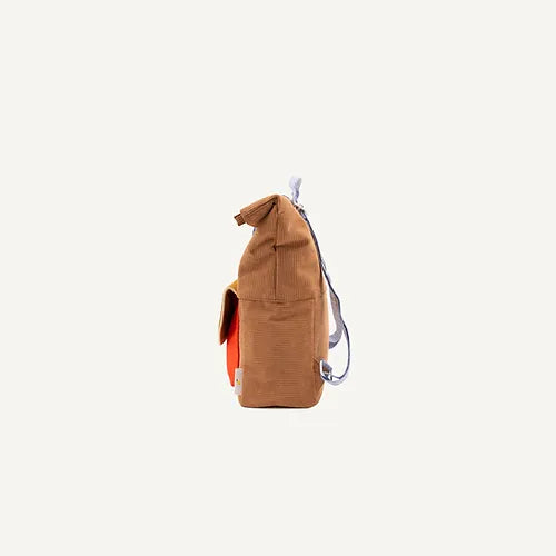 Mochila de pana color marrón Sticky Lemon