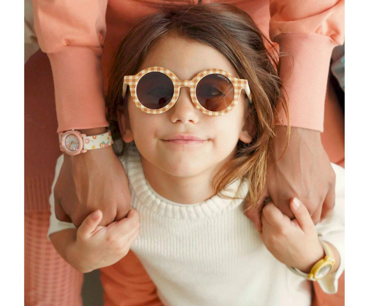 Gafas de sol infantil Polarizadas Original Round Sienna Gingham (18m-10 años)