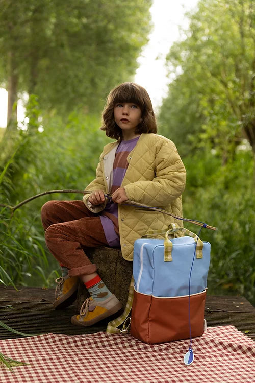 Blue + brown + green Sticky Lemon backpack