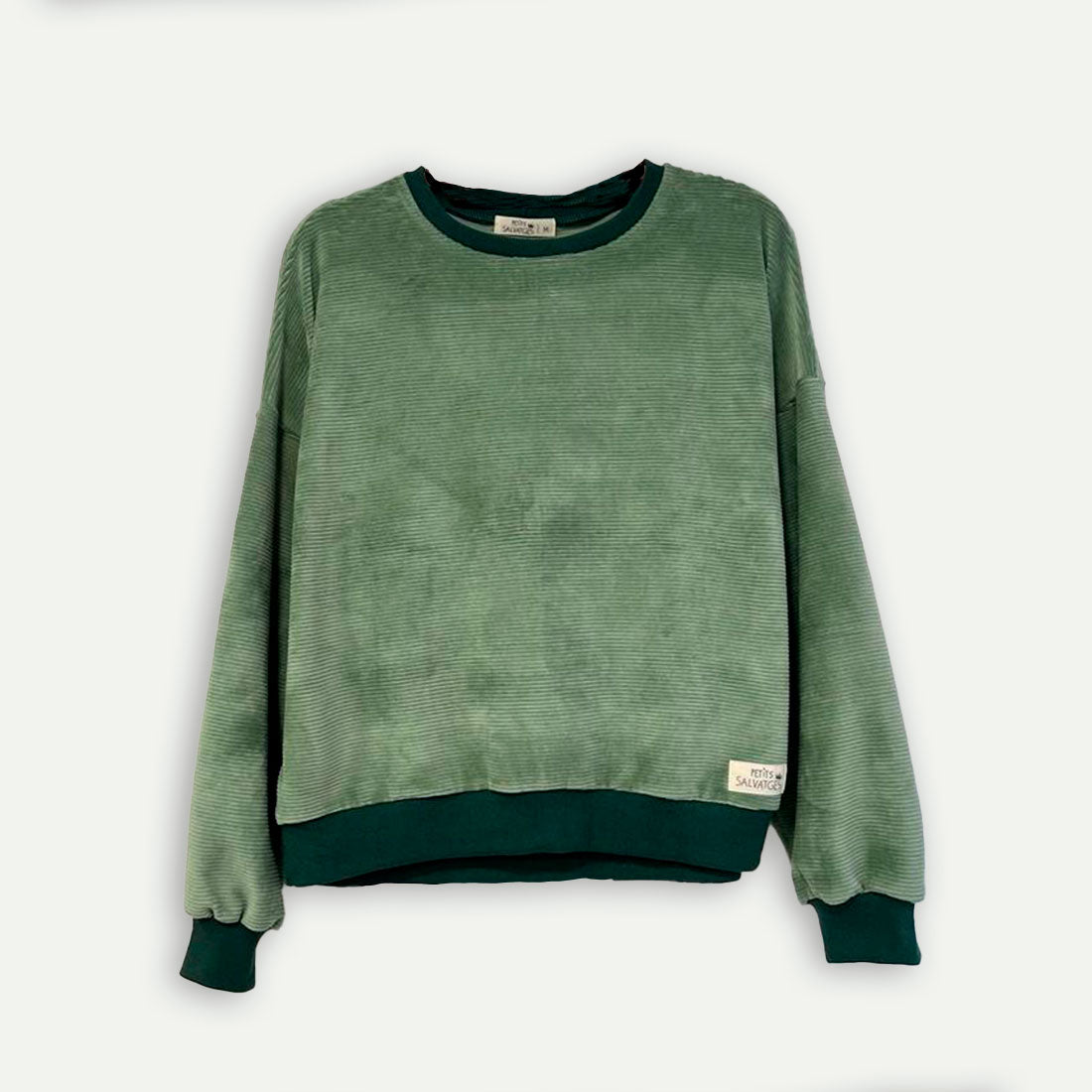 Sudadera pana verde