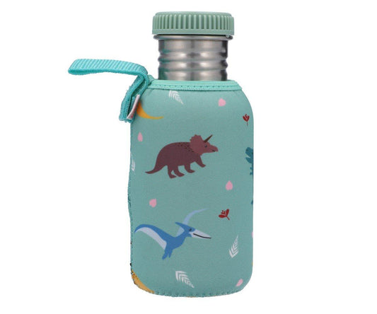 Botella de acero con funda Dinosaurios 500 ml.