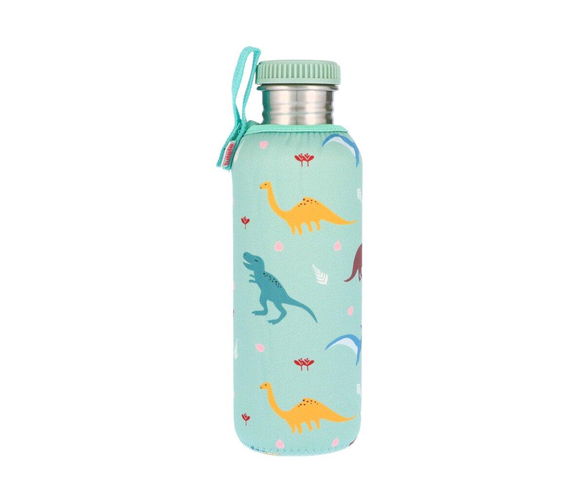 Botella de acero con funda Dinosaurios 750 ml.