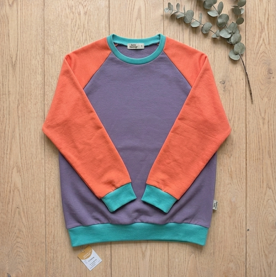 Sudadera Tricolor LCT (Lila, Coral, Turquesa)