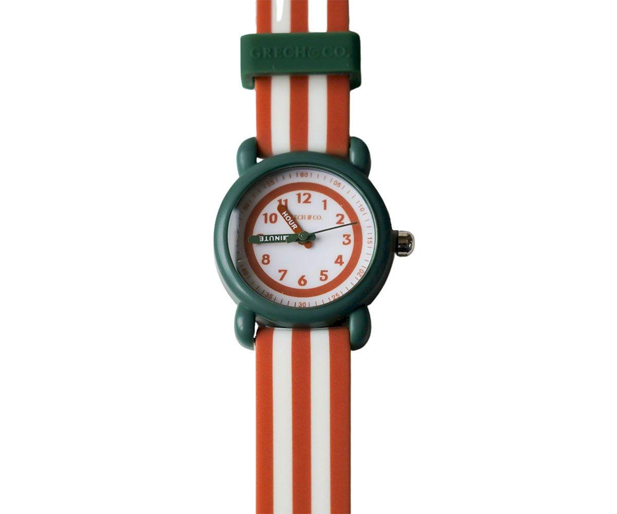 Reloj Grech & Co rayas color atlas/tierra