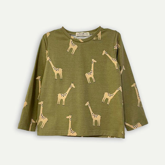 Camiseta manga larga girafas