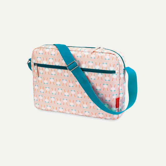 Engel Punt crossbody bag in recycled plastic with rabbit print